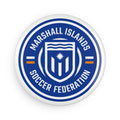 Marshall Islands Soccer Federation Round Button Magnet – Team Crest Refrigerator Magnet