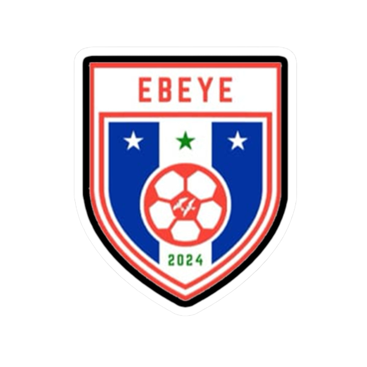 Ebeye Crest Soccer Shield Kiss-Cut Sticker – 2024 Team Emblem