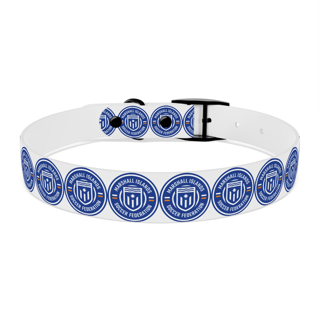 Marshall Islands Soccer Federation Dog Collar — Blue Emblem Pet Collar