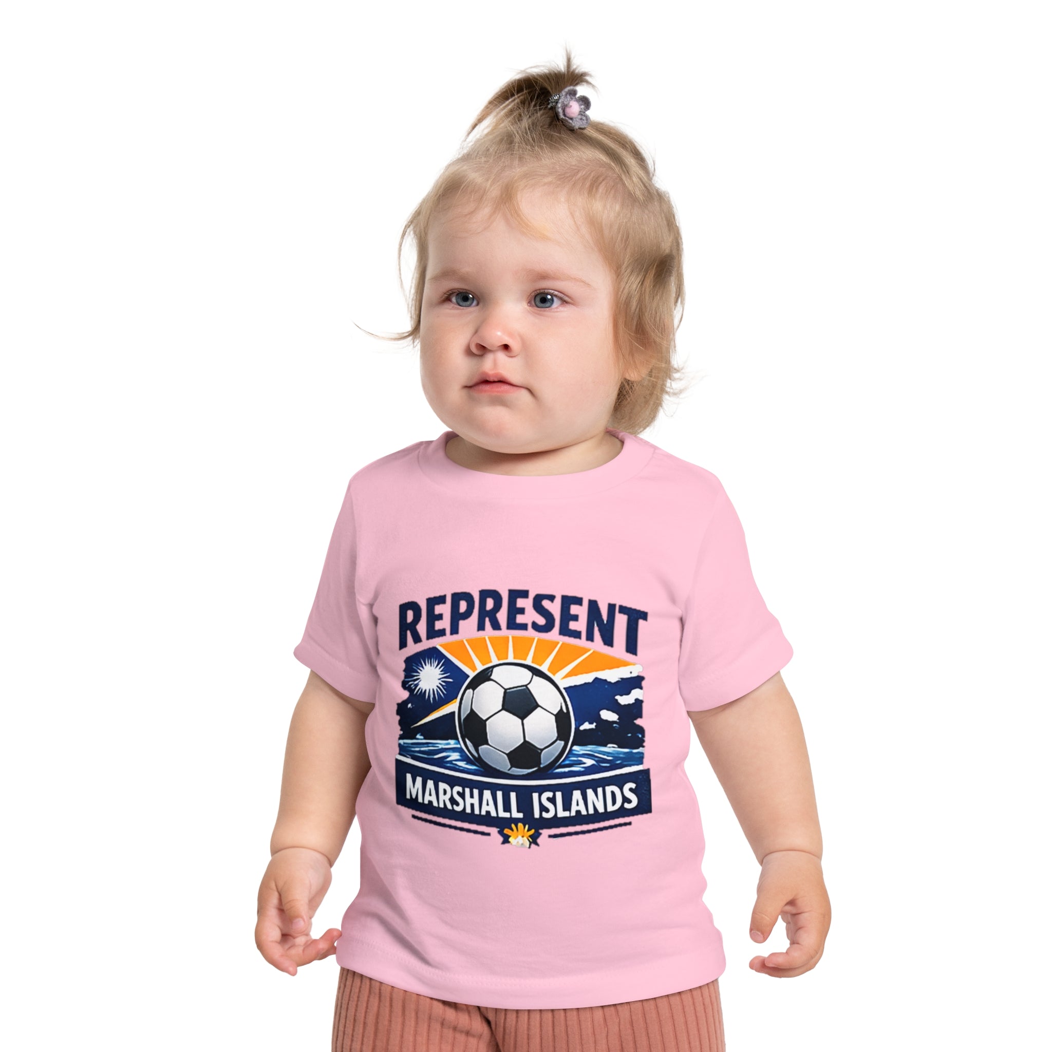 Baby T-Shirt - "Represent Marshall Islands" Soccer Graphic