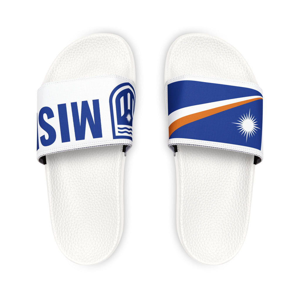 Men's Flag Slide Sandals — Marshall Islands Design, Adjustable Strap