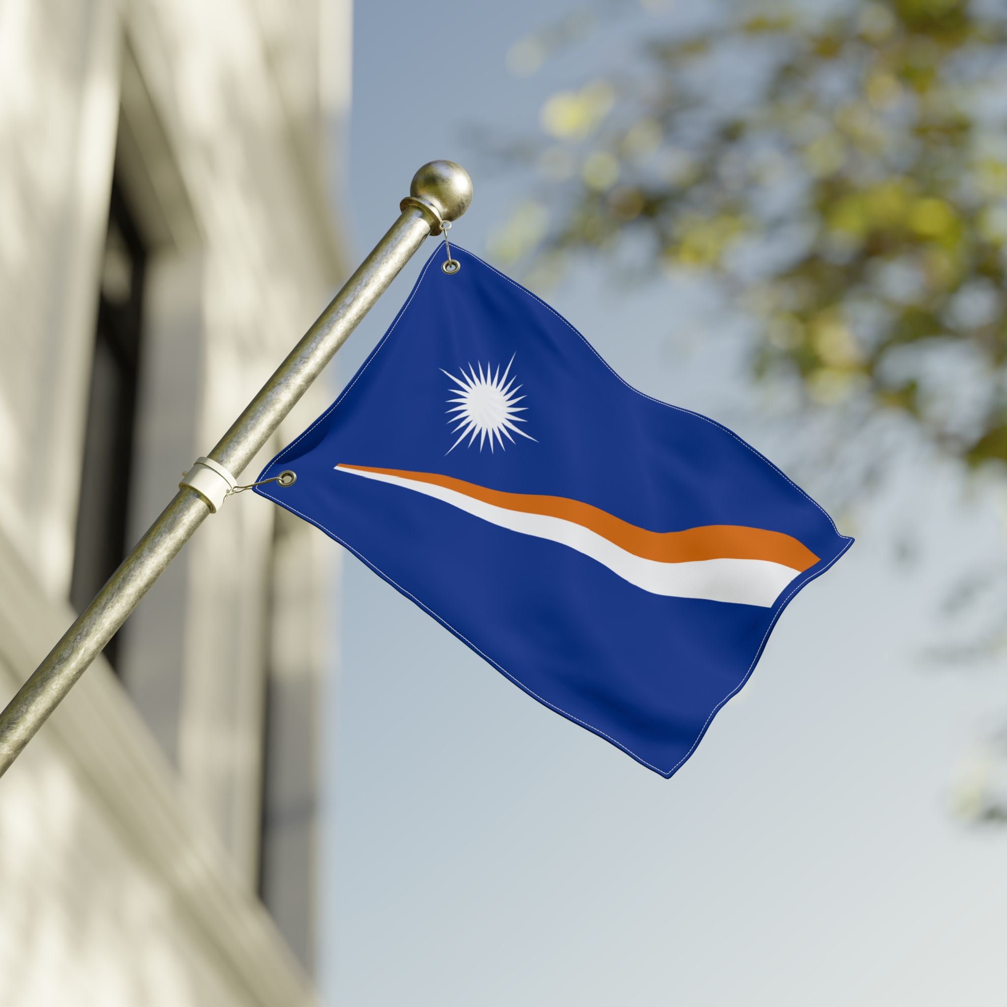 Marshall Islands Double-Sided Flag — 3x5 ft Polyester Outdoor/Indoor
