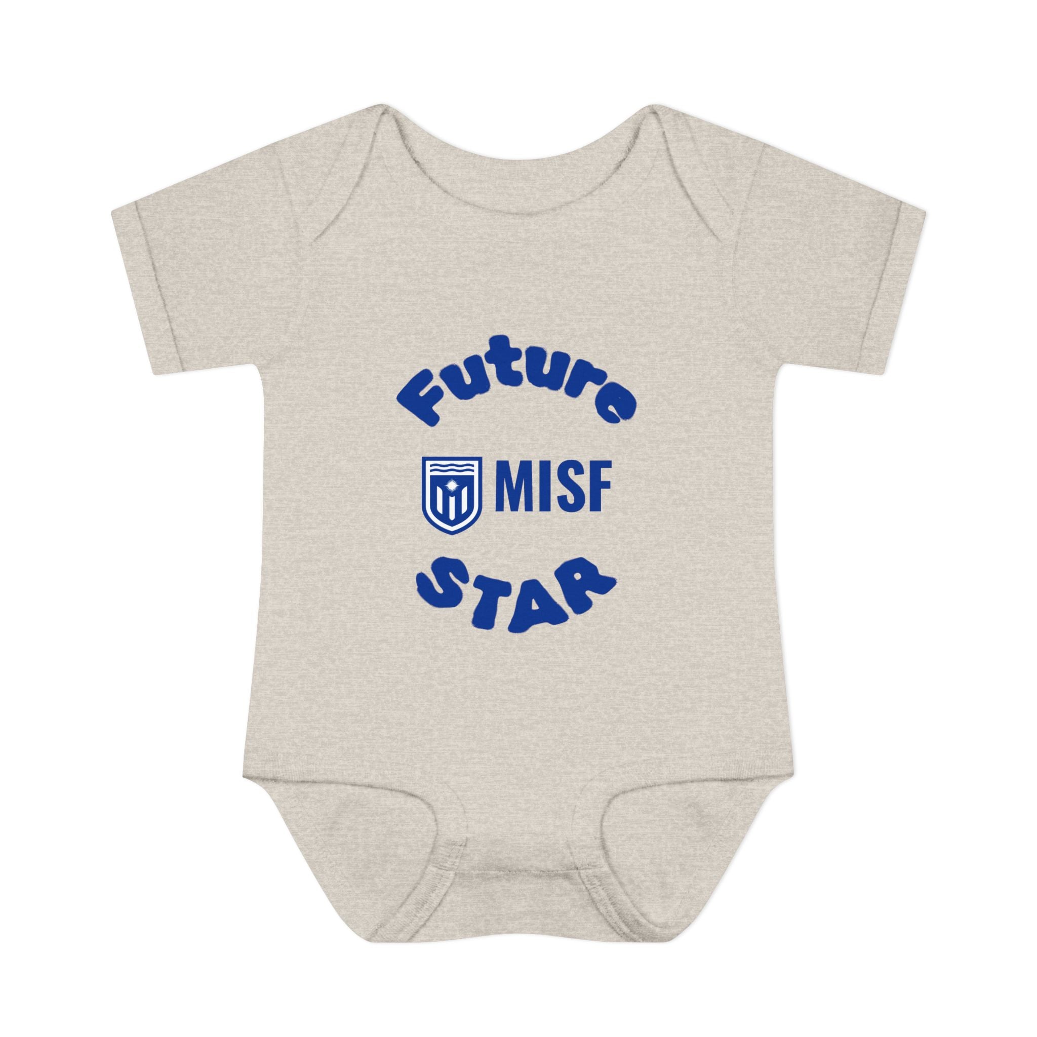 Infant Bodysuit - "Future Star" Baby Onesie with MISF Crest, Soft Cotton Rib