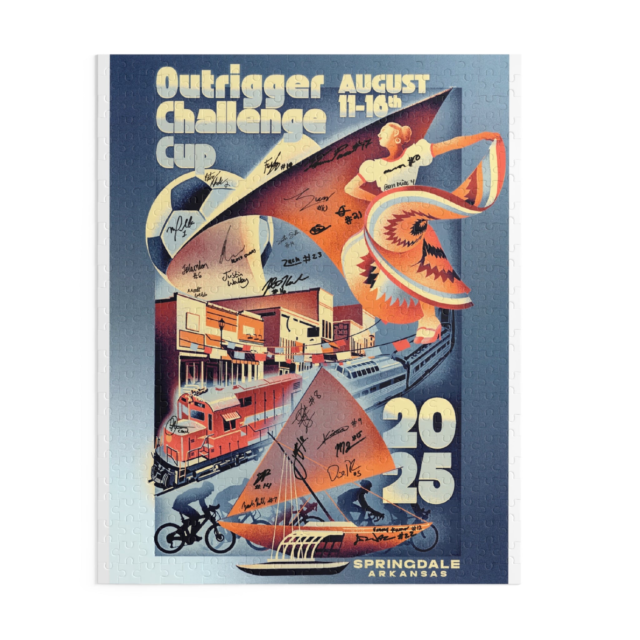 Outrigger Challenge Cup 2025 MISF Vintage Poster Puzzle — 500/252/120-Piece