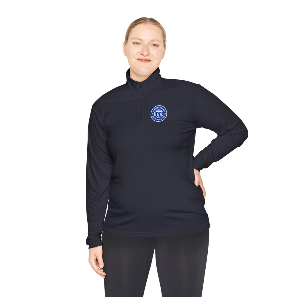 Nantucket Club Quarter-Zip Pullover - MISF Coastal Nautical Emblem