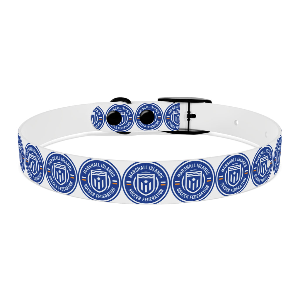 Marshall Islands Soccer Federation Dog Collar — Blue Emblem Pet Collar