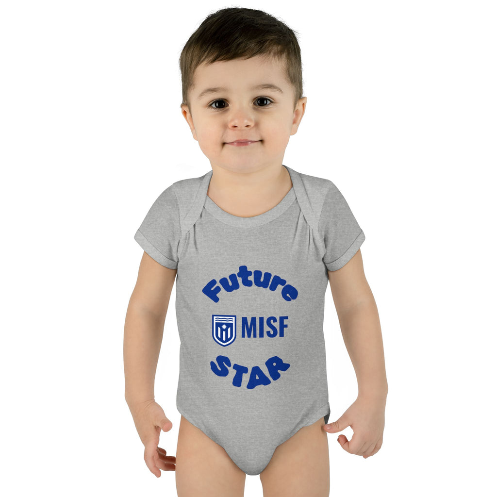 Infant Bodysuit - "Future Star" Baby Onesie with MISF Crest, Soft Cotton Rib