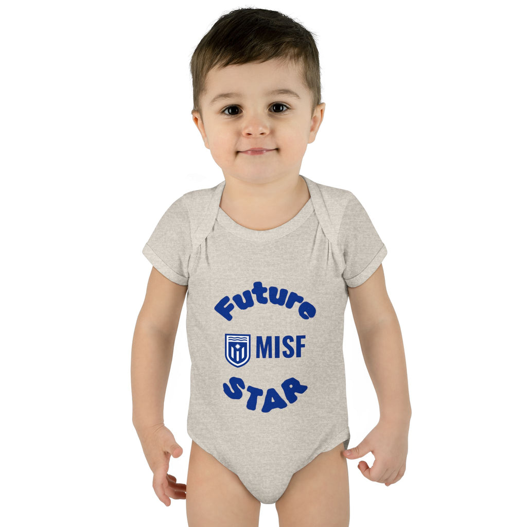 Infant Bodysuit - "Future Star" Baby Onesie with MISF Crest, Soft Cotton Rib