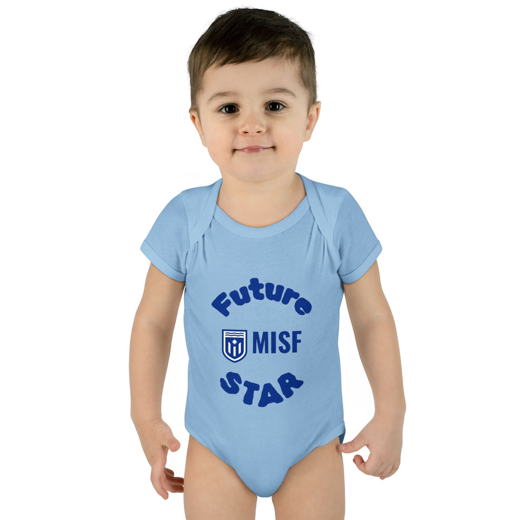 Infant Bodysuit - "Future Star" Baby Onesie with MISF Crest, Soft Cotton Rib