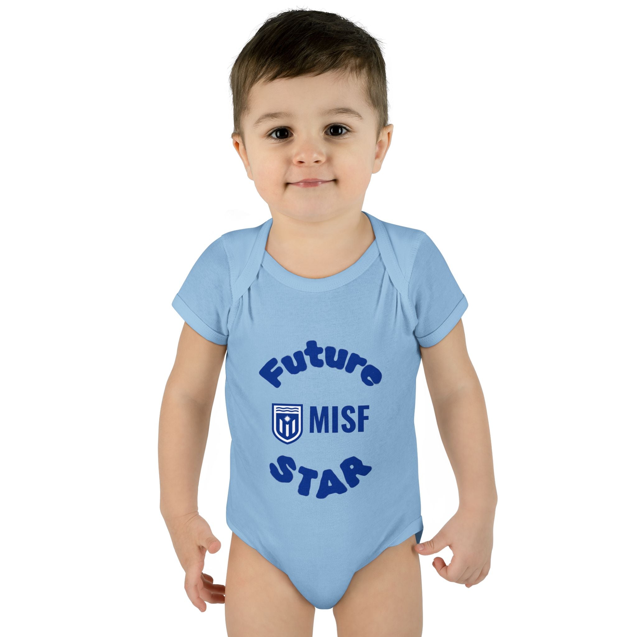 Infant Bodysuit - "Future Star" Baby Onesie with MISF Crest, Soft Cotton Rib