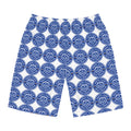 MISF Nautical Crest Board Shorts — Blue Emblem All-Over Print