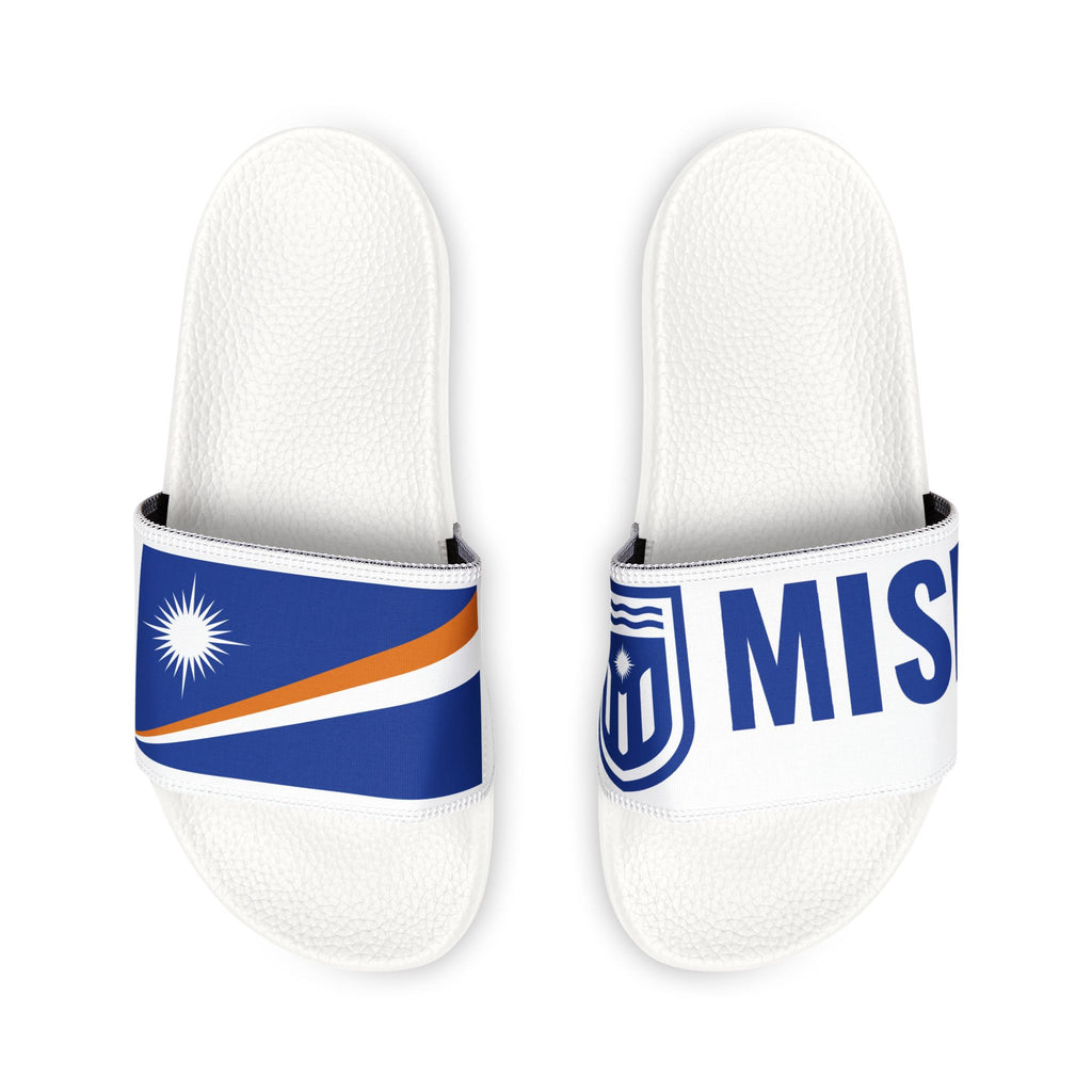 Men's Flag Slide Sandals — Marshall Islands Design, Adjustable Strap