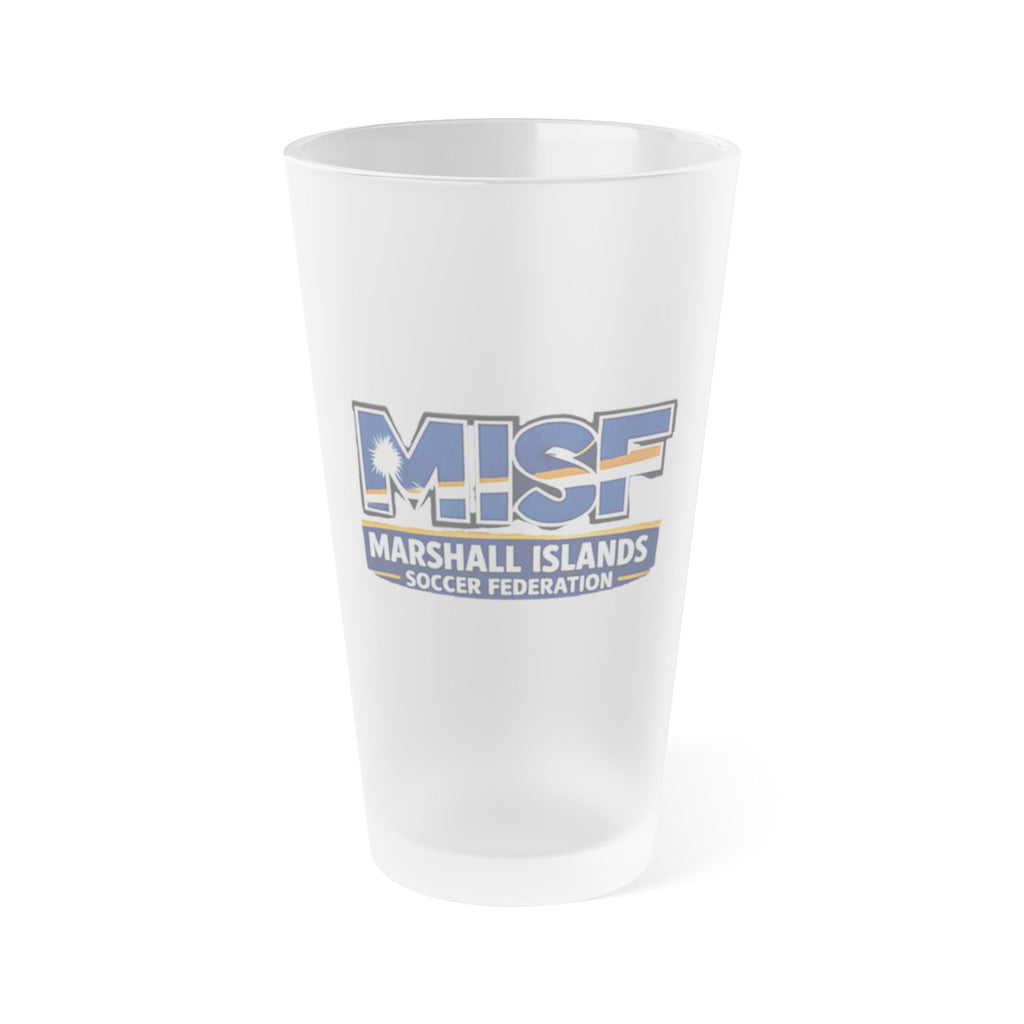 Frosted Pint Glass – Marshall Islands Flag Logo 16oz