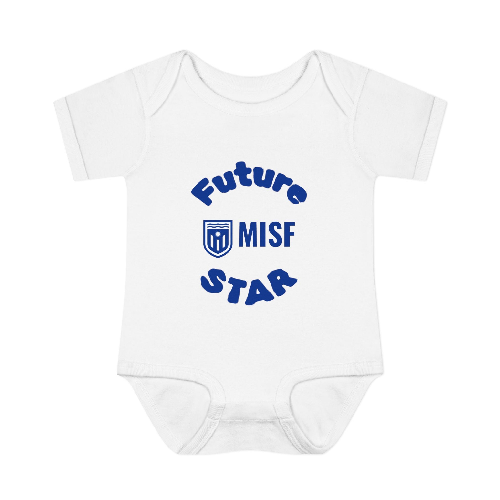 Infant Bodysuit - "Future Star" Baby Onesie with MISF Crest, Soft Cotton Rib