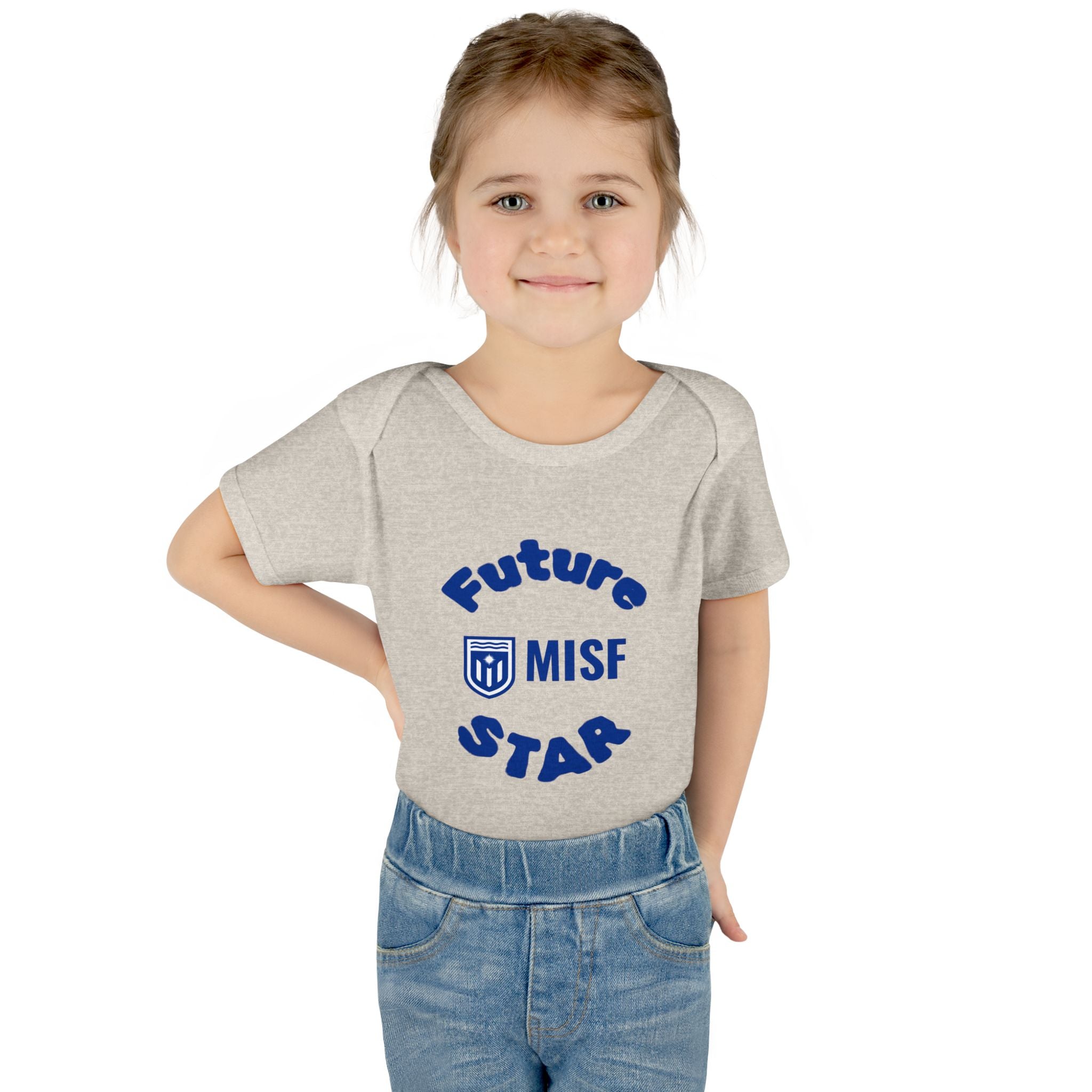 Infant Bodysuit - "Future Star" Baby Onesie with MISF Crest, Soft Cotton Rib