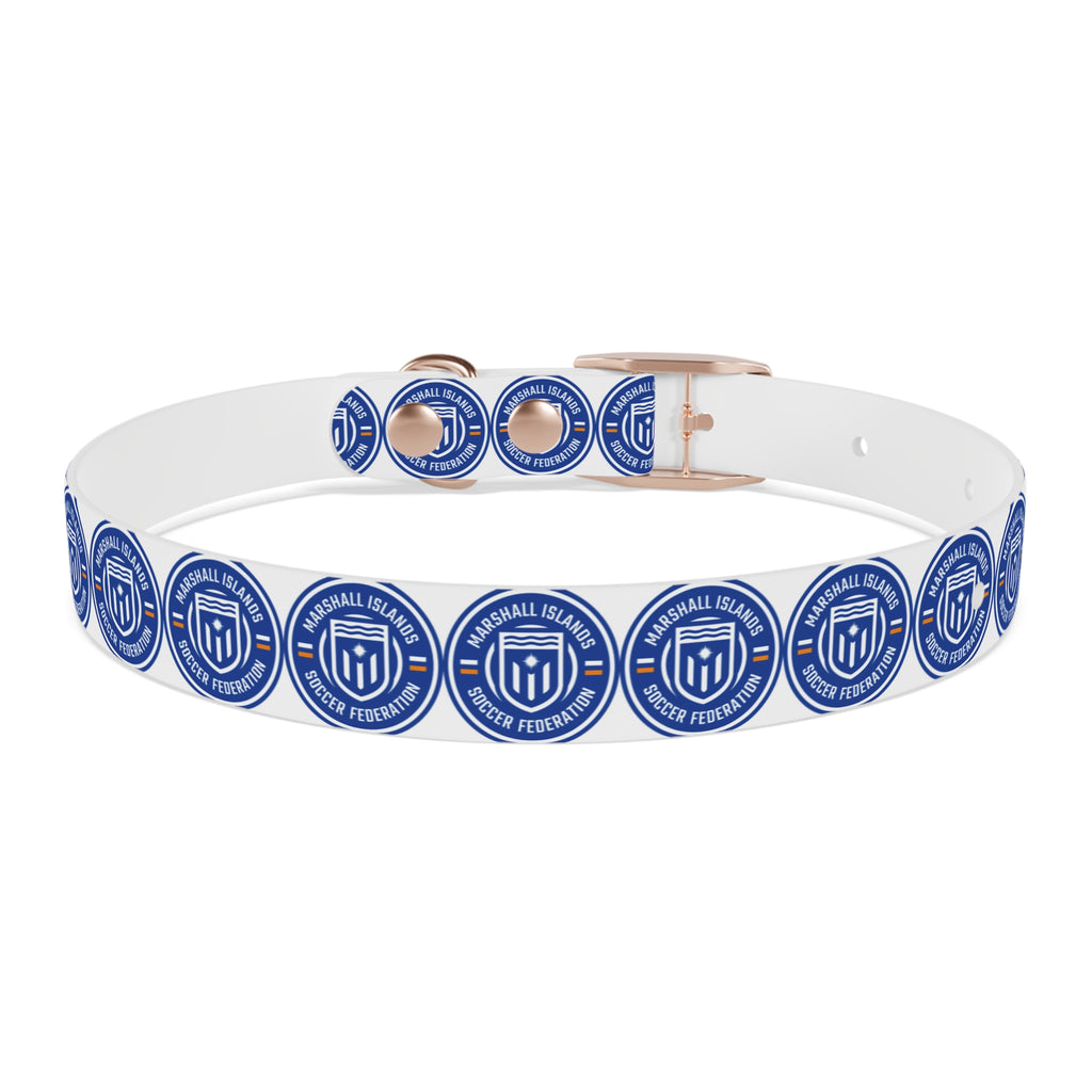 Marshall Islands Soccer Federation Dog Collar — Blue Emblem Pet Collar