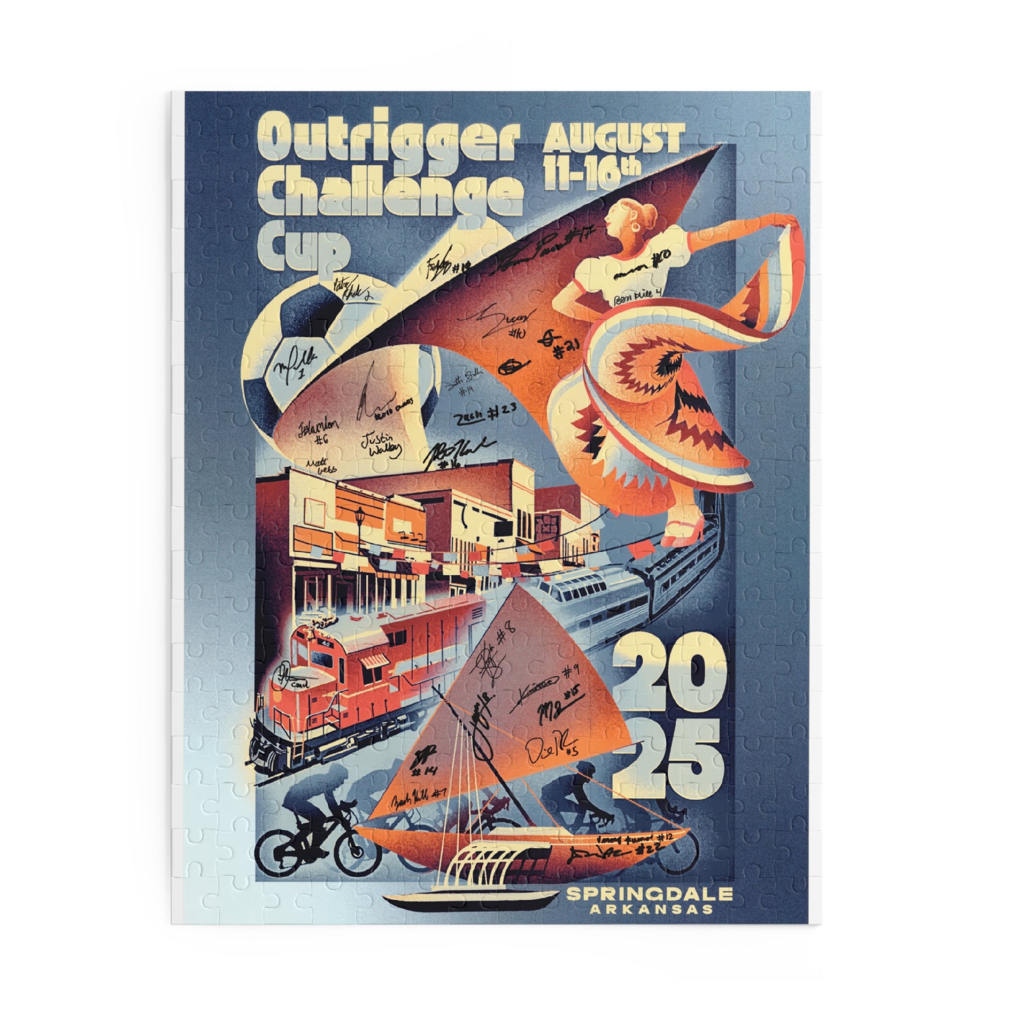 Outrigger Challenge Cup 2025 MISF Vintage Poster Puzzle — 500/252/120-Piece