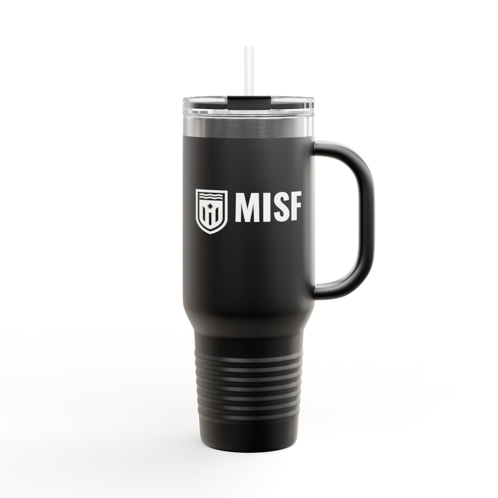 MISF 40oz Insulated Travel Mug — Large Stainless Steel Tumbler with Straw & Handle