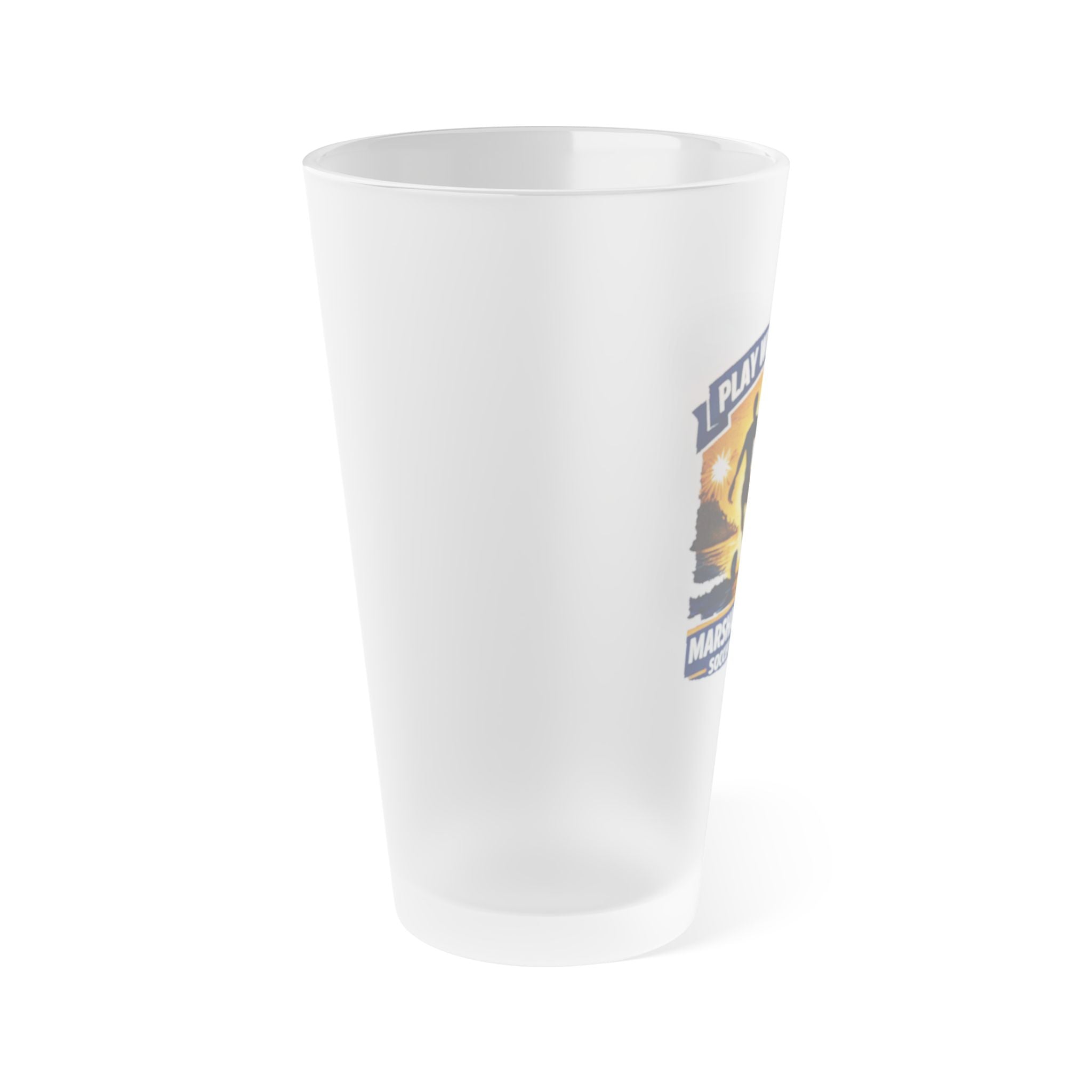 Frosted Pint Glass 16oz – MISF Play with Pride Logo Beer Pint, Frosted Ale Glass