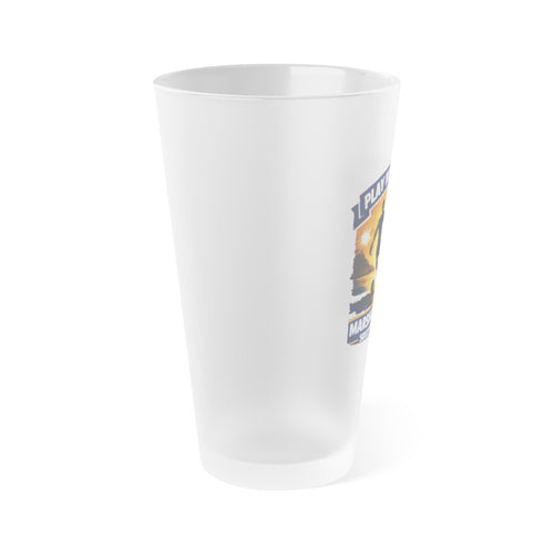 Frosted Pint Glass 16oz – MISF Play with Pride Logo Beer Pint, Frosted Ale Glass