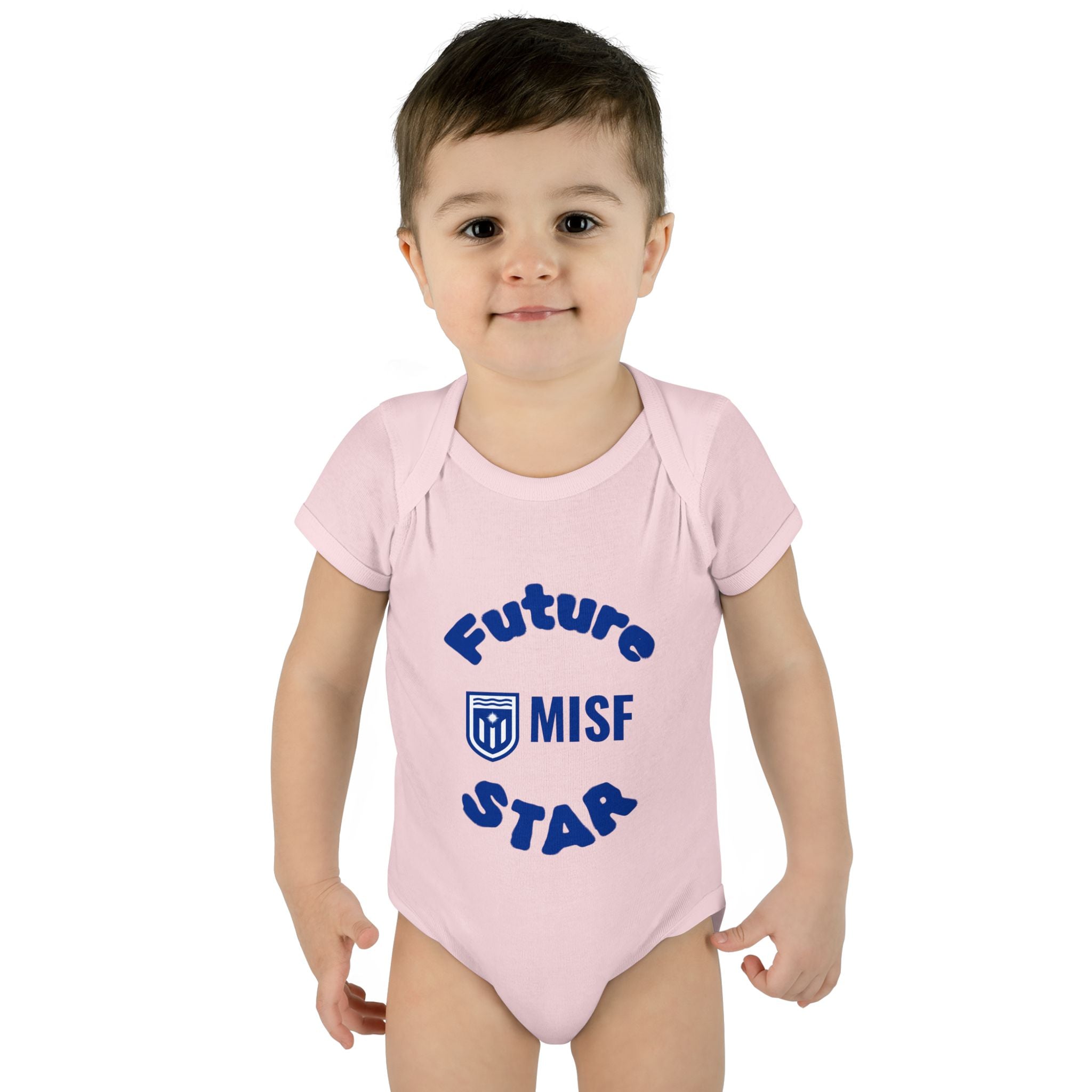 Infant Bodysuit - "Future Star" Baby Onesie with MISF Crest, Soft Cotton Rib