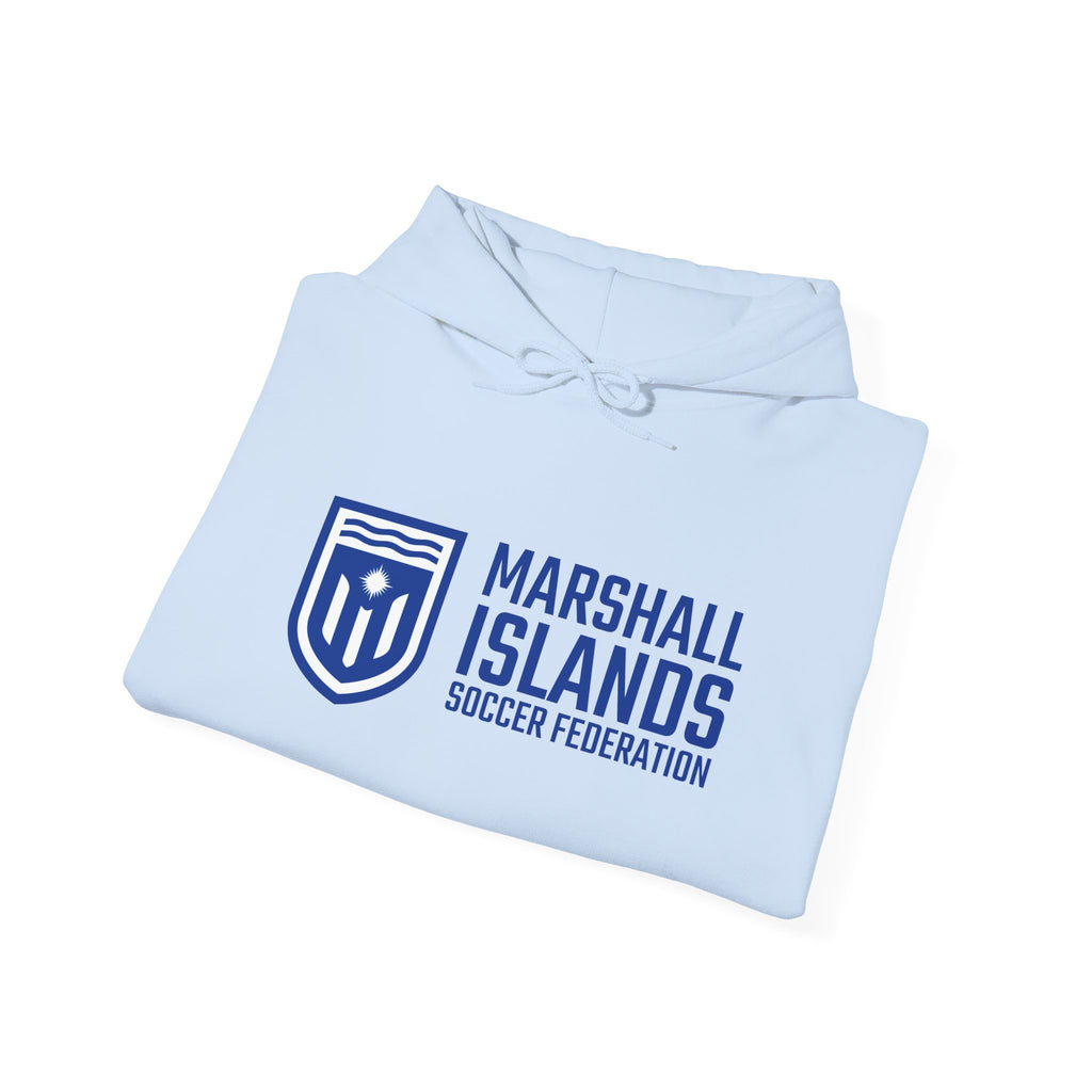 Marshall Islands Soccer Hoodie — "Play with Passion" Federation Logo