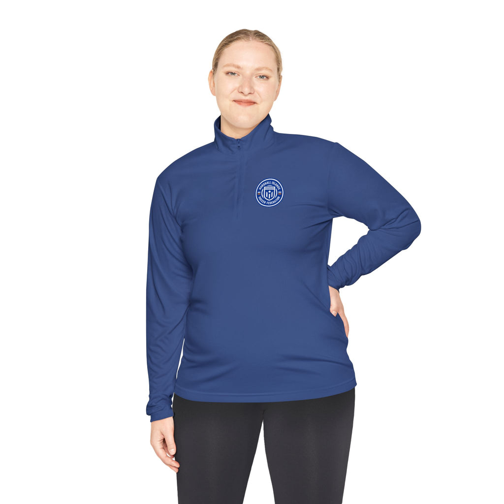 Nantucket Club Quarter-Zip Pullover - MISF Coastal Nautical Emblem