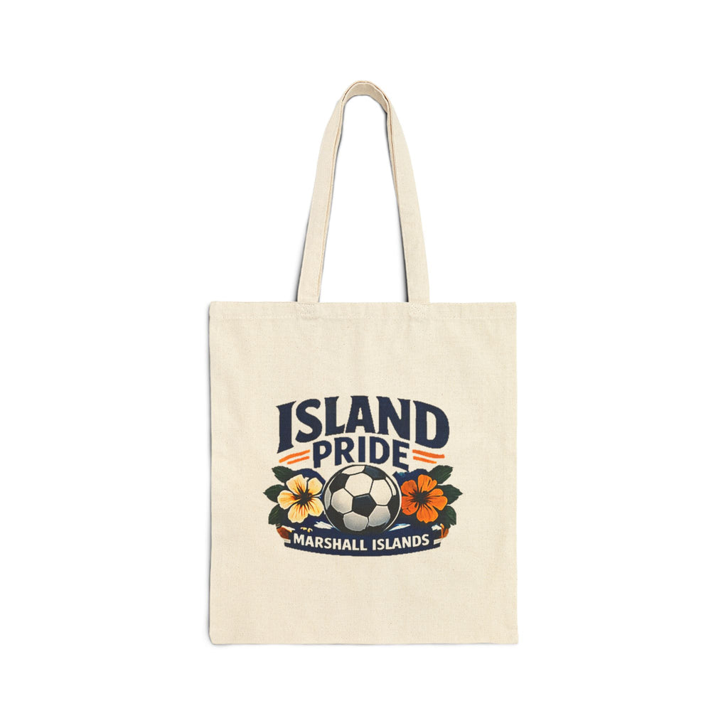 Island Pride Tote Bag – Marshall Islands Soccer Floral Canvas Tote