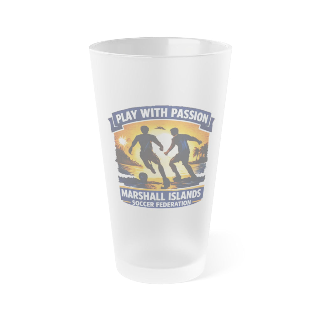 Frosted Pint Glass 16oz – MISF Play with Pride Logo Beer Pint, Frosted Ale Glass