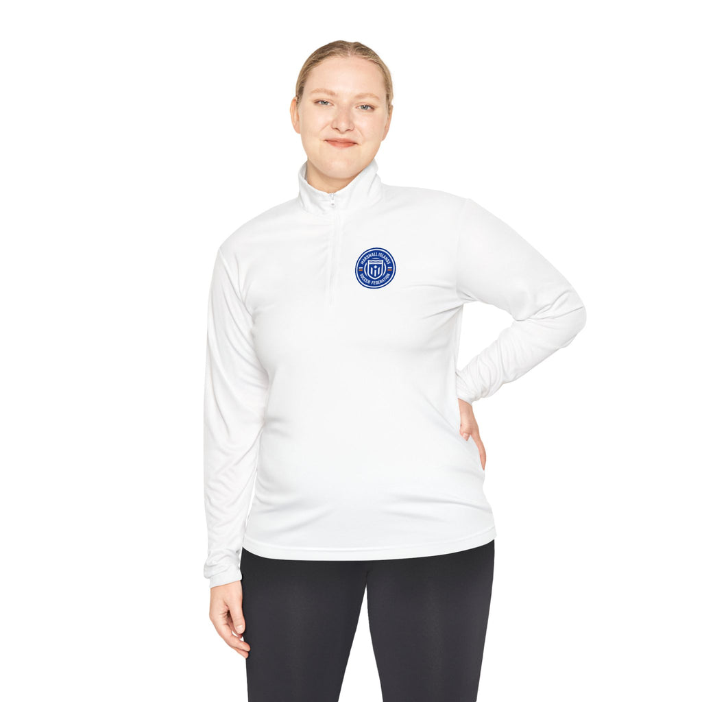 Nantucket Club Quarter-Zip Pullover - MISF Coastal Nautical Emblem