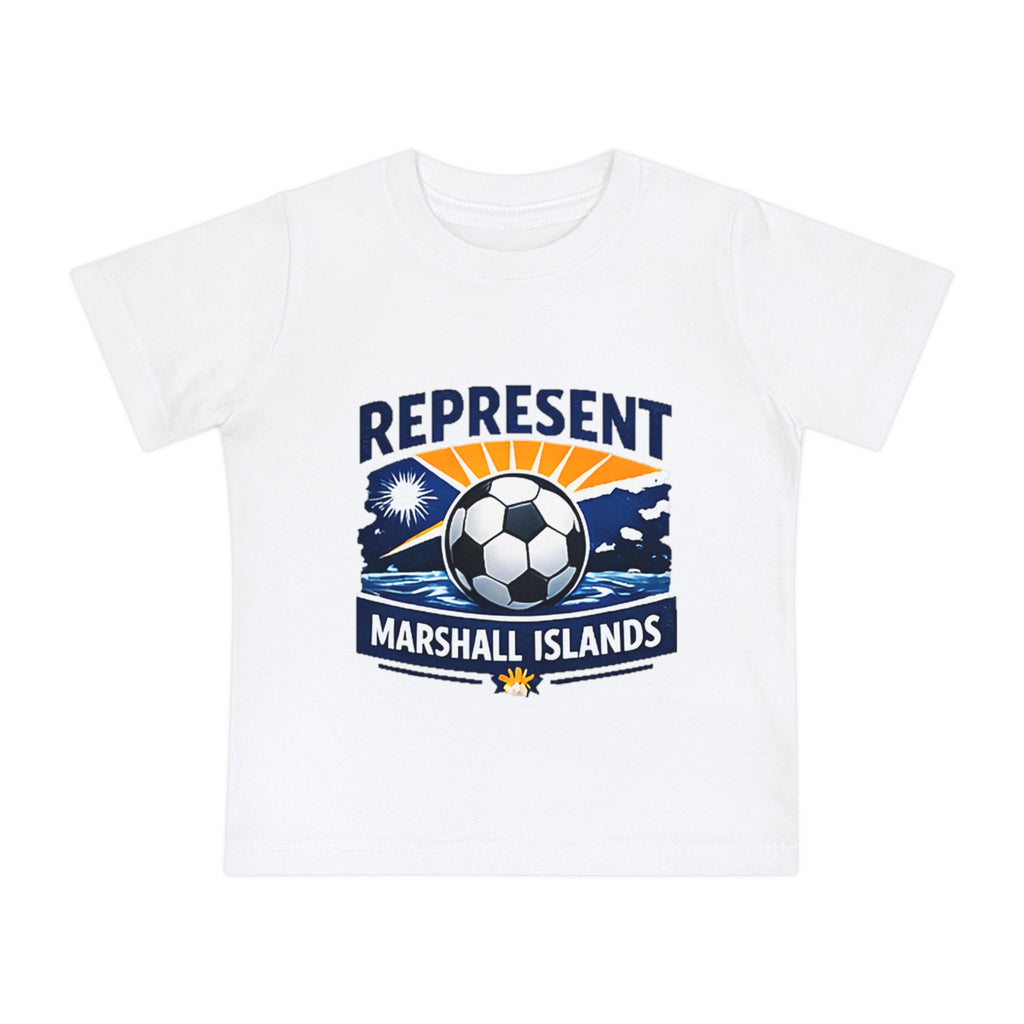 Baby T-Shirt - "Represent Marshall Islands" Soccer Graphic