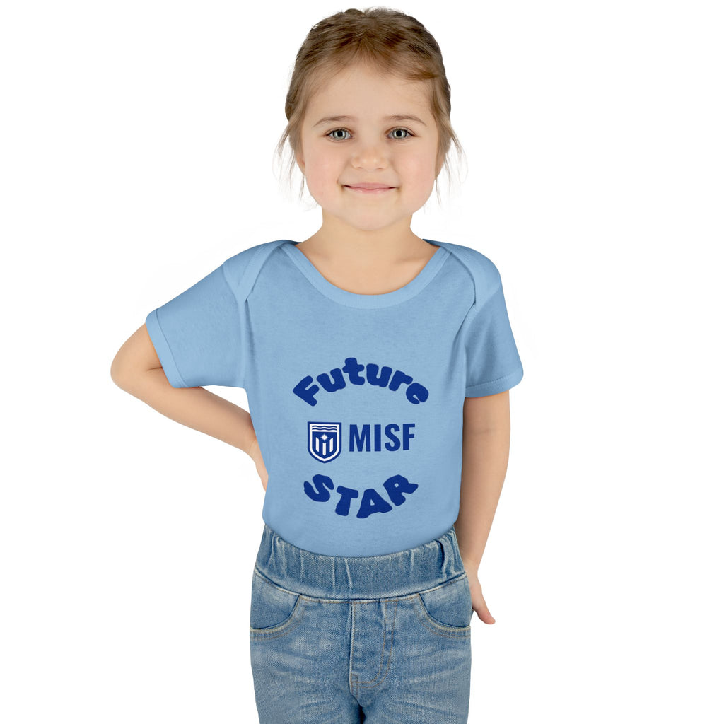 Infant Bodysuit - "Future Star" Baby Onesie with MISF Crest, Soft Cotton Rib