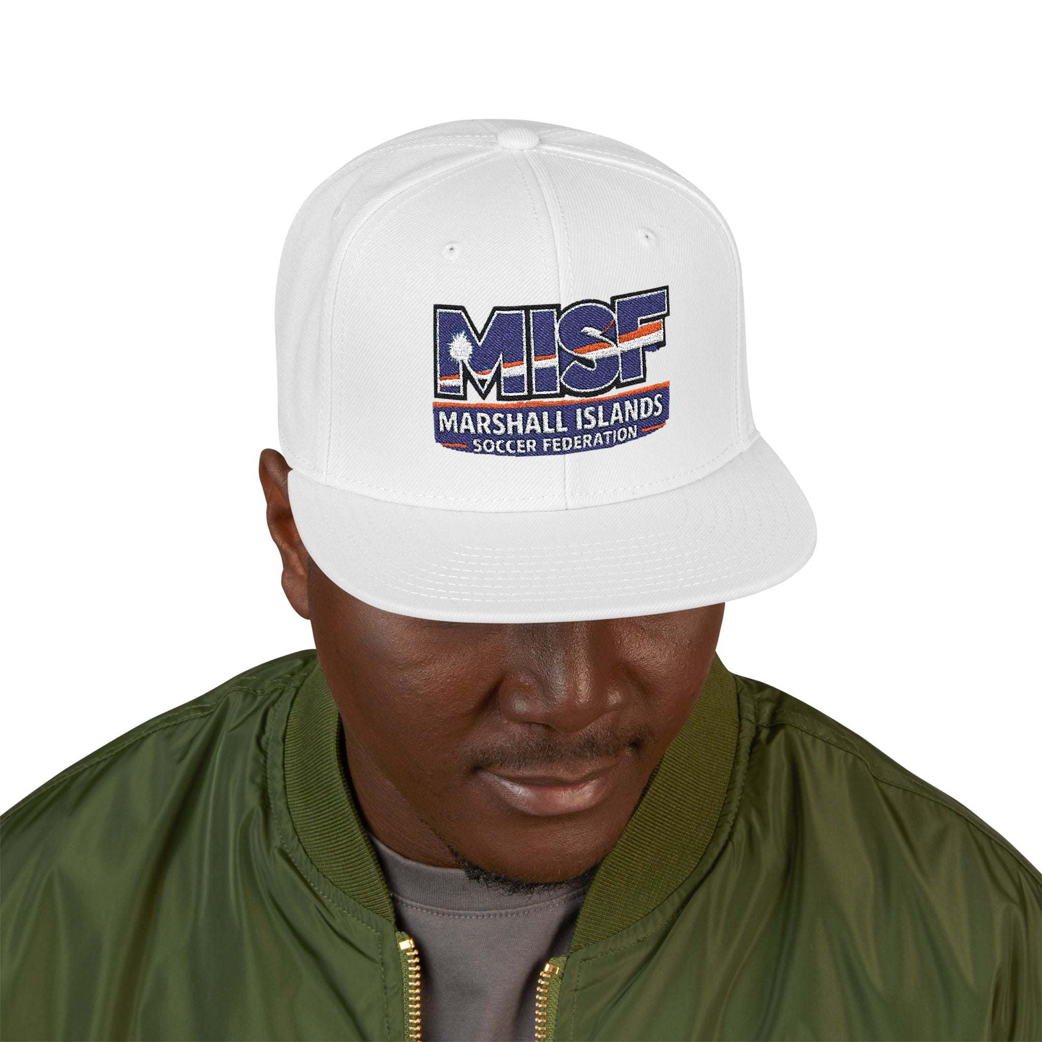 Snapback Flat-Billed Cap MISF Flag Logo