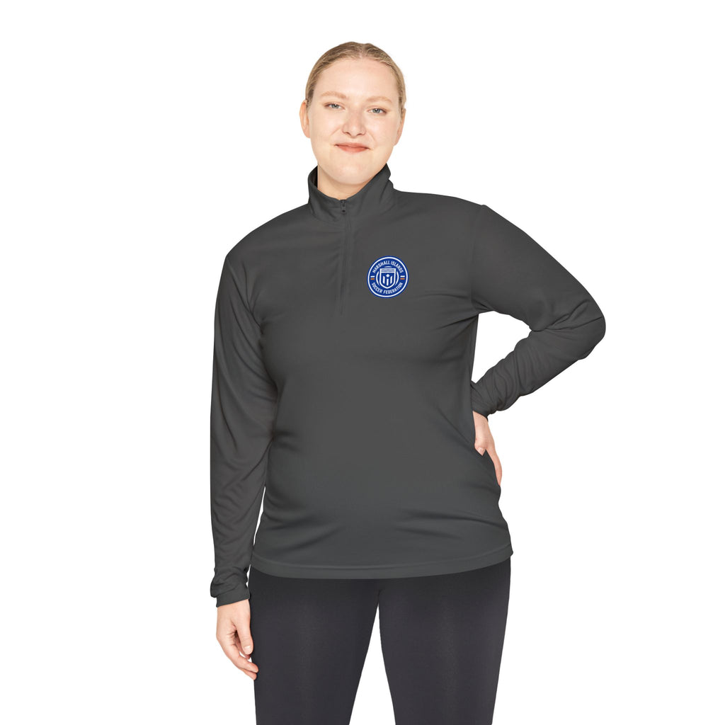 Nantucket Club Quarter-Zip Pullover - MISF Coastal Nautical Emblem