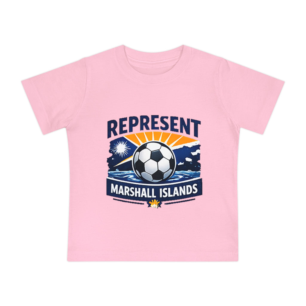 Baby T-Shirt - "Represent Marshall Islands" Soccer Graphic