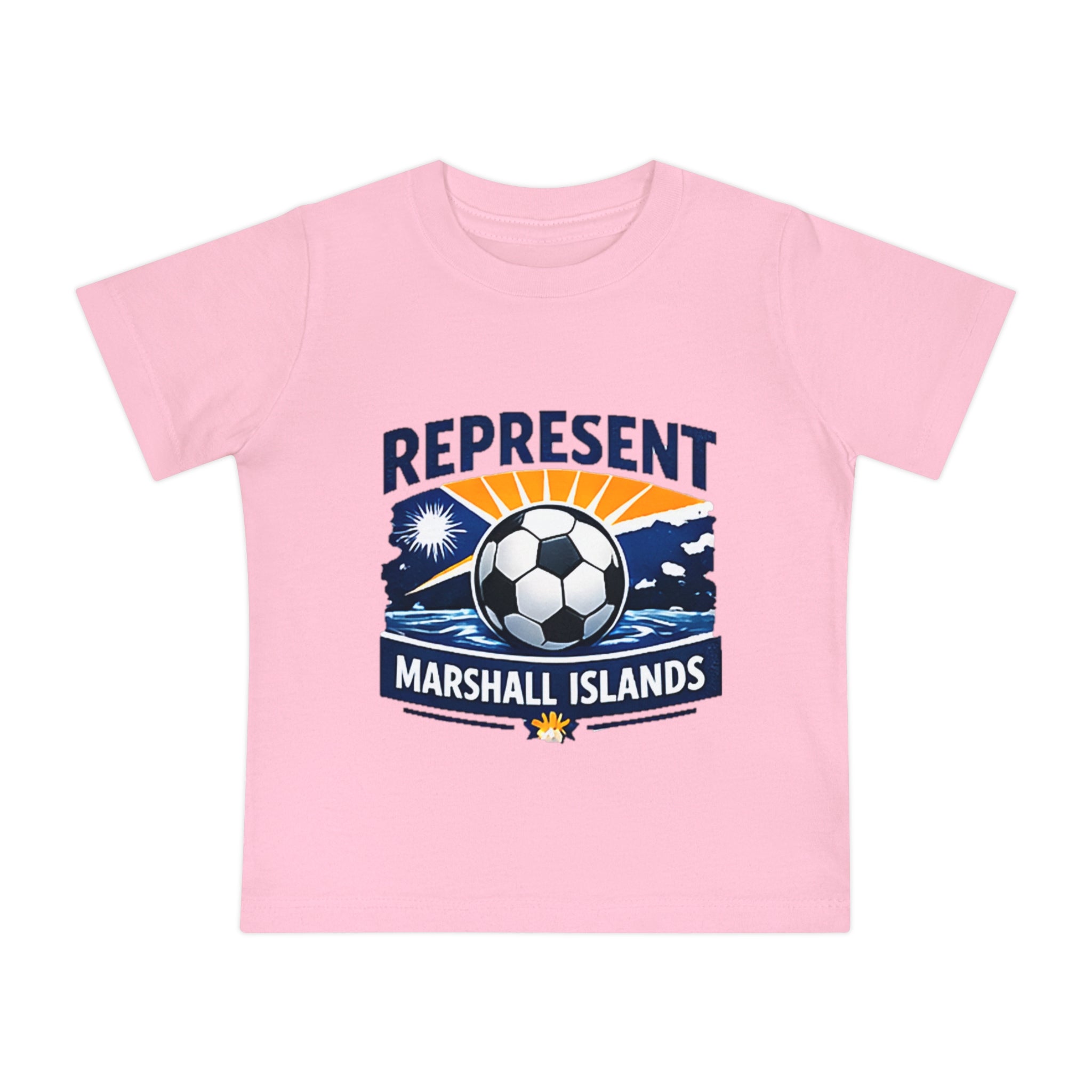 Baby T-Shirt - "Represent Marshall Islands" Soccer Graphic