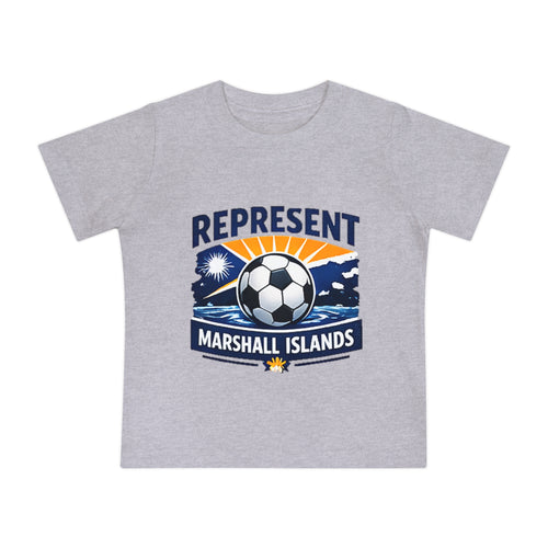 Baby T-Shirt - "Represent Marshall Islands" Soccer Graphic