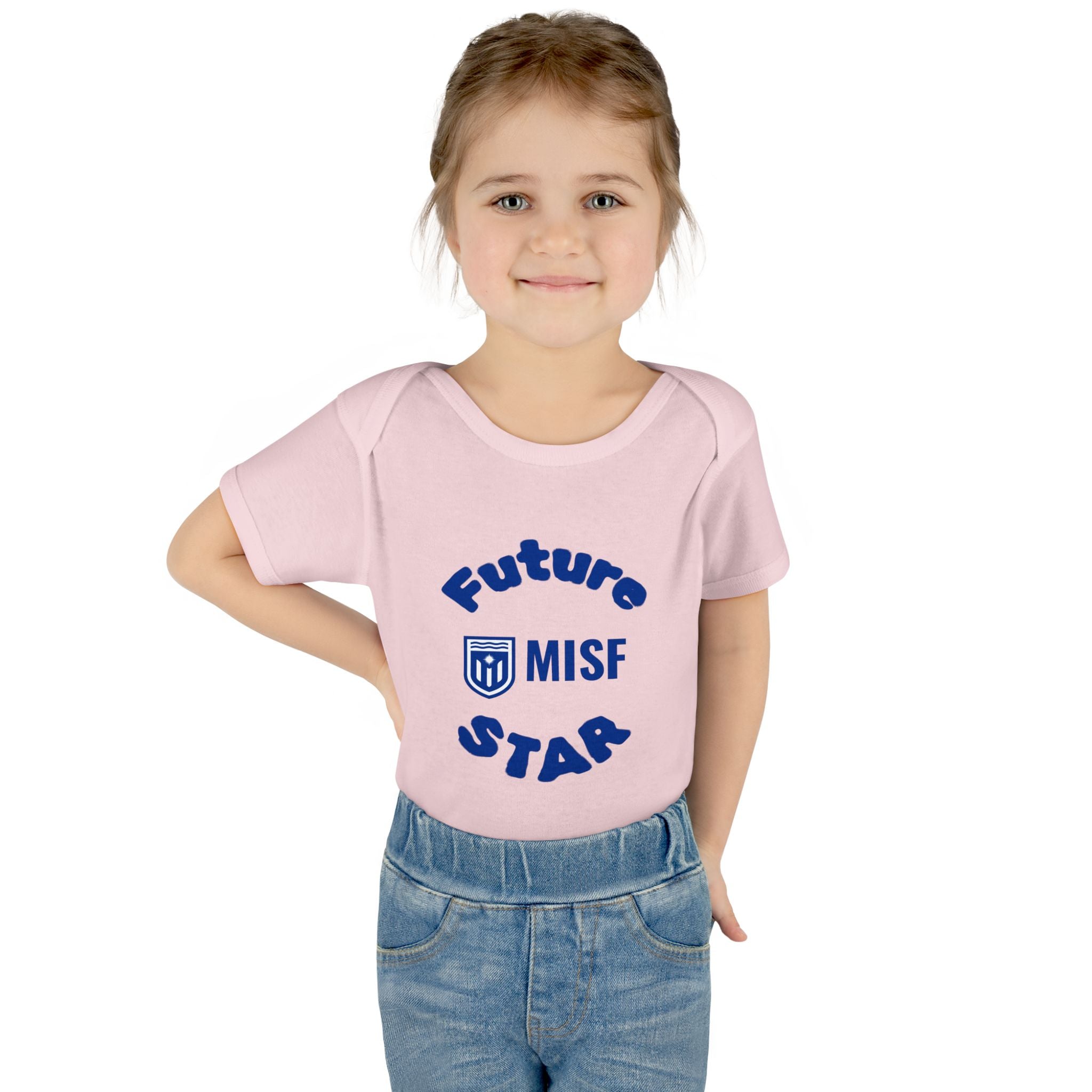 Infant Bodysuit - "Future Star" Baby Onesie with MISF Crest, Soft Cotton Rib
