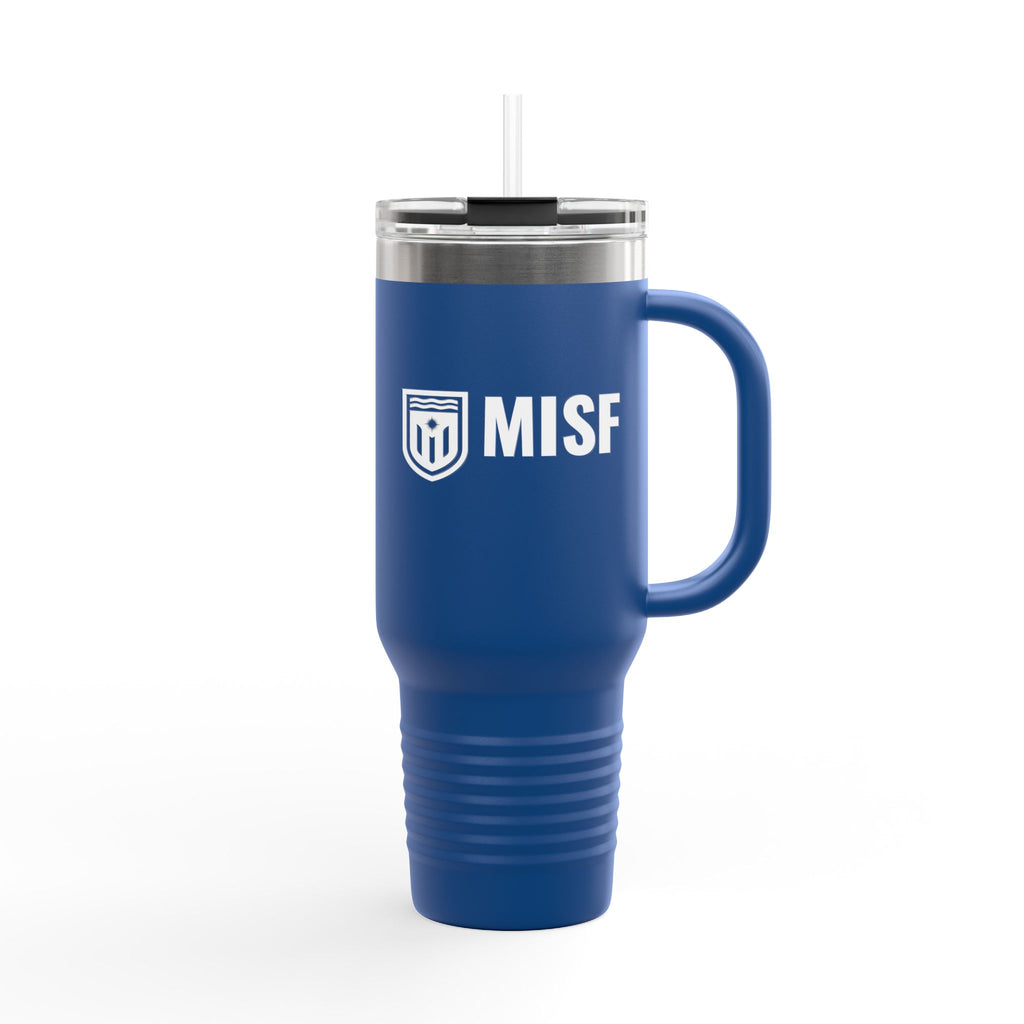 MISF 40oz Insulated Travel Mug — Large Stainless Steel Tumbler with Straw & Handle