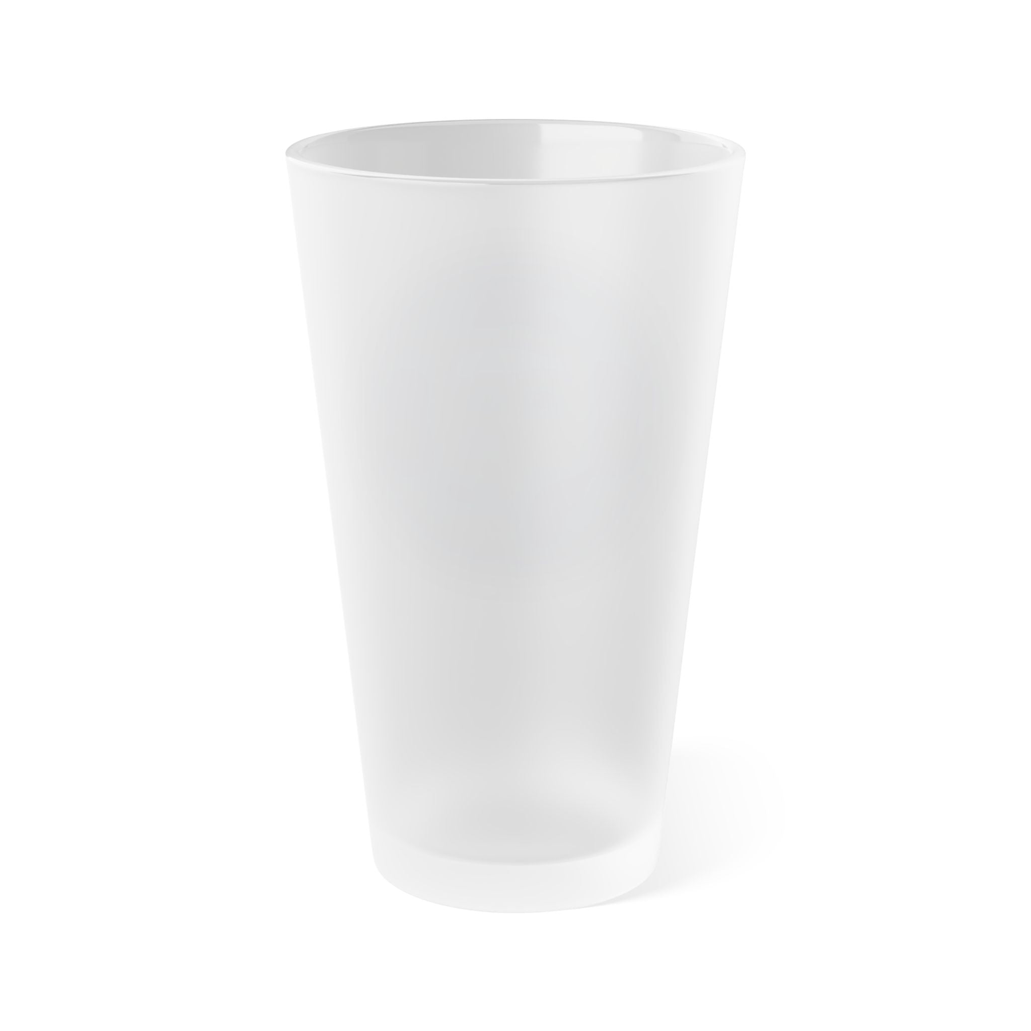Frosted 16oz Pint Glass with MISF Blue Crest Logo