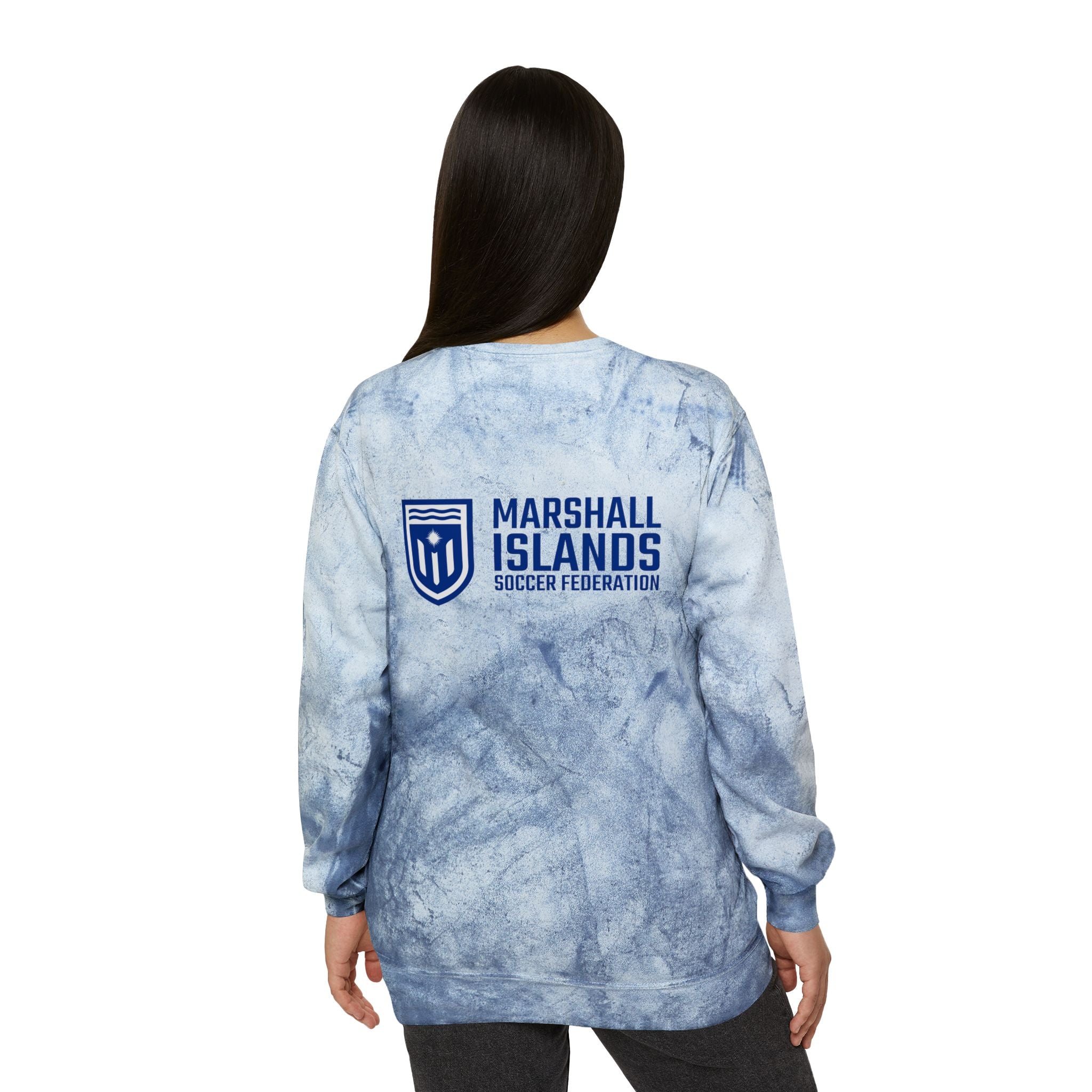 Marshall Islands Crewneck Sweatshirt – Marble Dye Casual Pullover