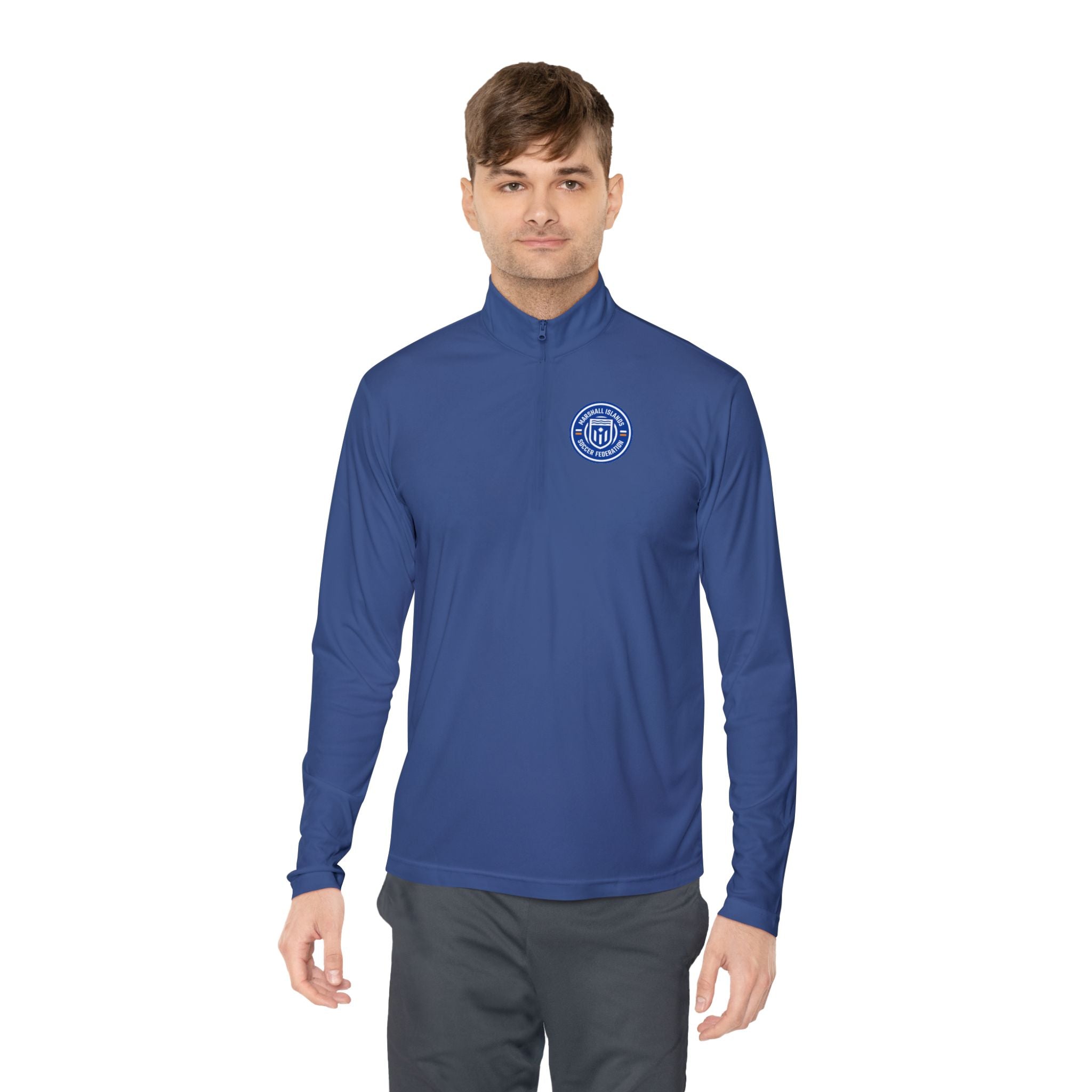 Nantucket Club Quarter-Zip Pullover - MISF Coastal Nautical Emblem