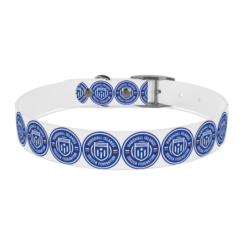 Marshall Islands Soccer Federation Dog Collar — Blue Emblem Pet Collar