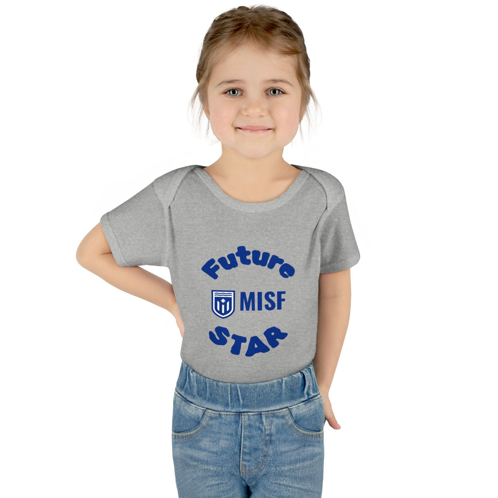 Infant Bodysuit - "Future Star" Baby Onesie with MISF Crest, Soft Cotton Rib