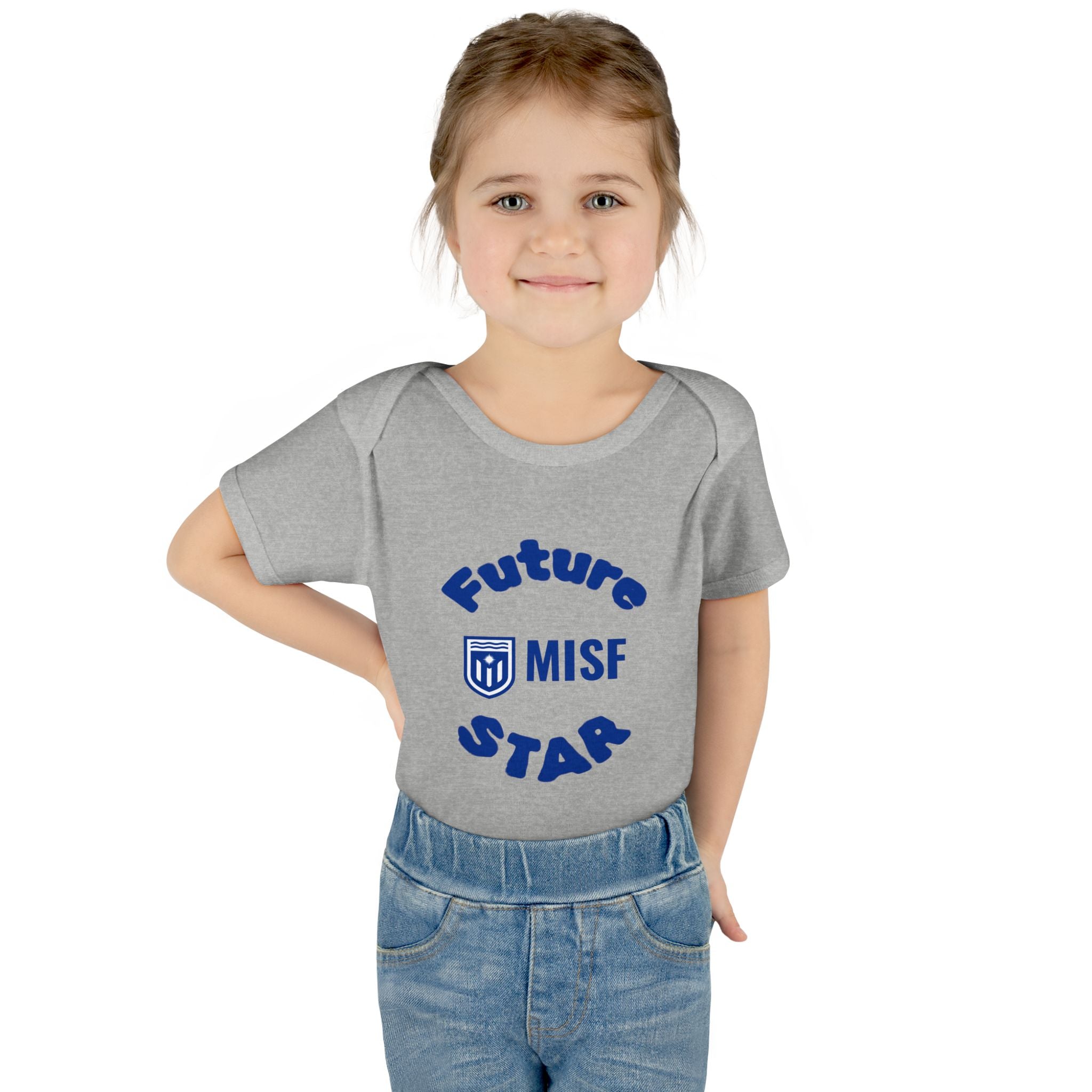 Infant Bodysuit - "Future Star" Baby Onesie with MISF Crest, Soft Cotton Rib