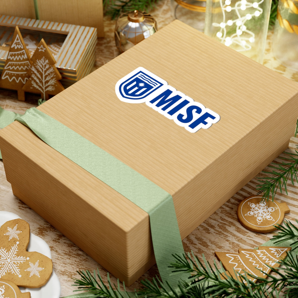 MISF Logo Sticker — Blue Shield Laptop Decal (Kiss-Cut)