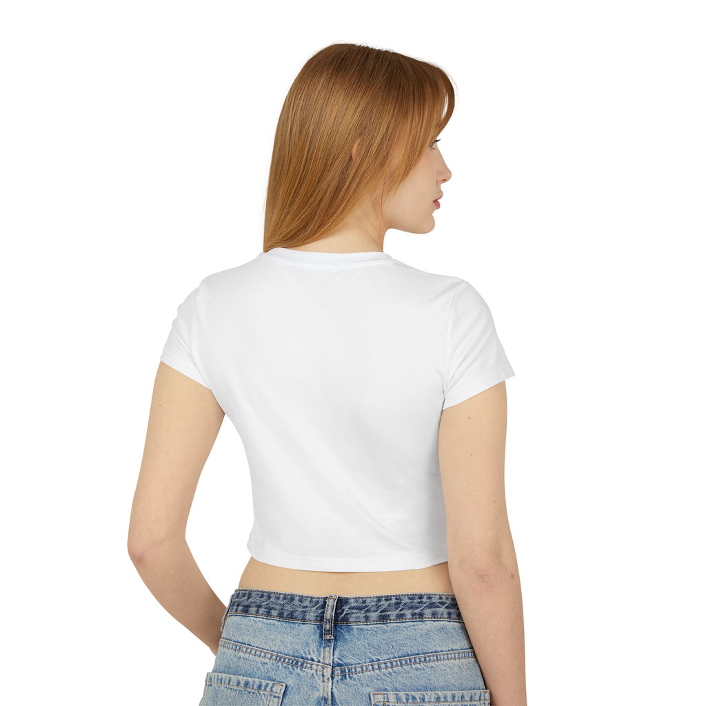 Marshall Islands Soccer Federation Women’s Baby Tee — Tropical Soccer Graphic Crop Top