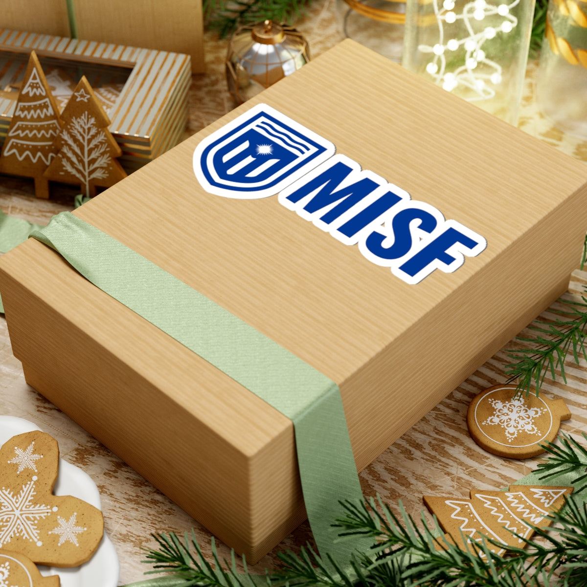 MISF Logo Sticker — Blue Shield Laptop Decal (Kiss-Cut)