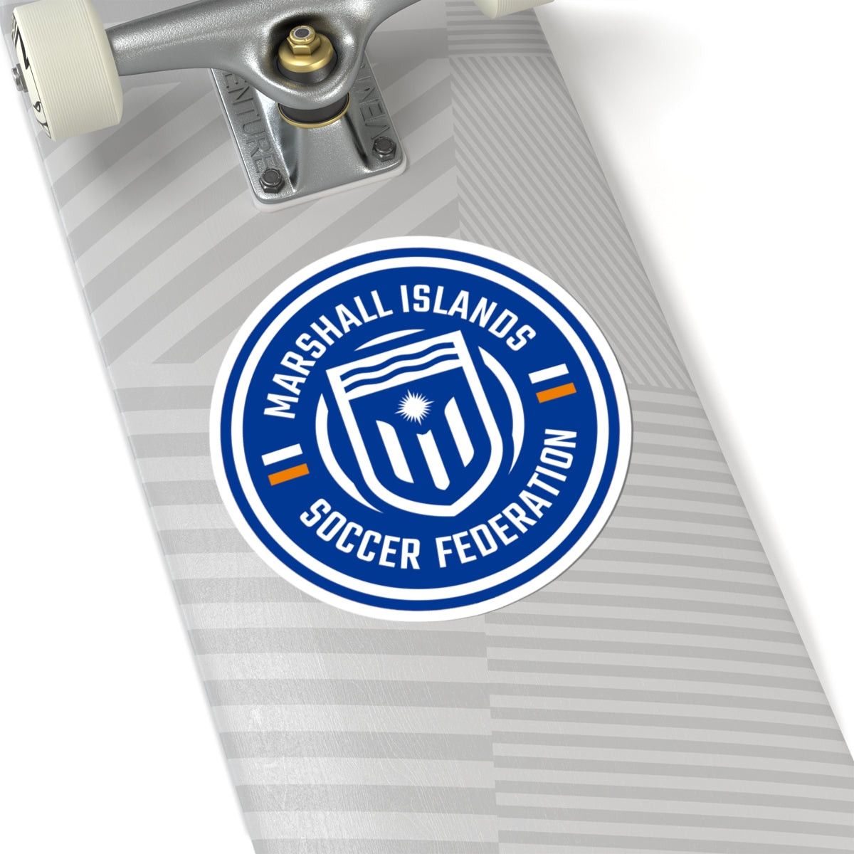 Marshall Islands Soccer Federation Sticker — Round Kiss-Cut Decal
