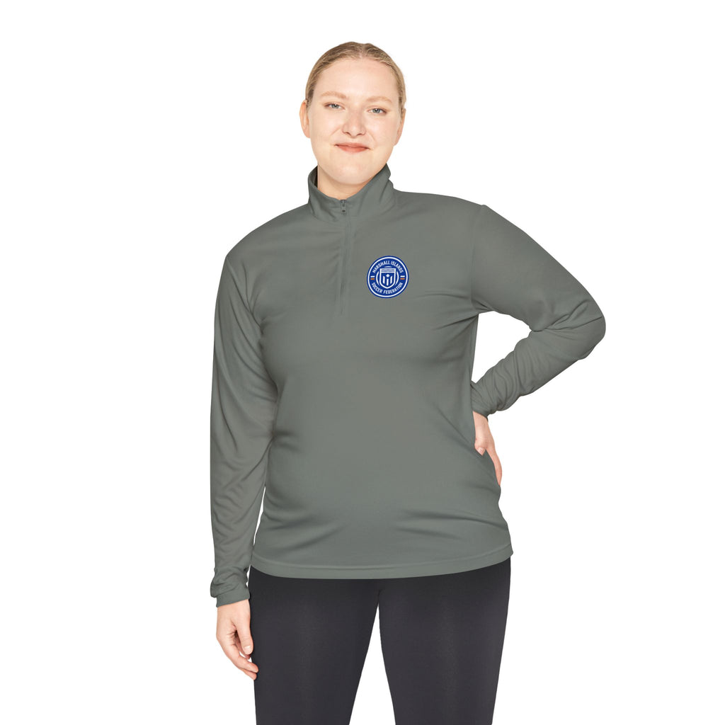 Nantucket Club Quarter-Zip Pullover - MISF Coastal Nautical Emblem